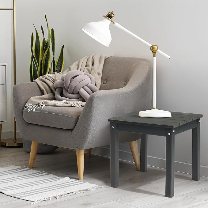Adirondack Outdoor Side Table, 2-Tier Patio End Table, Small Outdoor Table Adirondack Side Tables