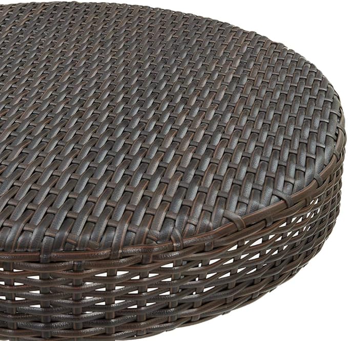 Patio Furniture Outdoor Patio Furniture Set Modern Conversation Set Bistro Set for Home, Lawn and Balcony 3 Piece Patio Bar Set with Cushions Poly Rattan Brown