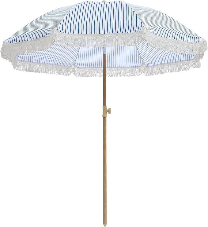 Aohanoi Outdoor Umbrella - Sun Protection, Rain Resistant, Windproof with Manual Open-Close Feature - Ideal for Beach, Camping, and Picnics