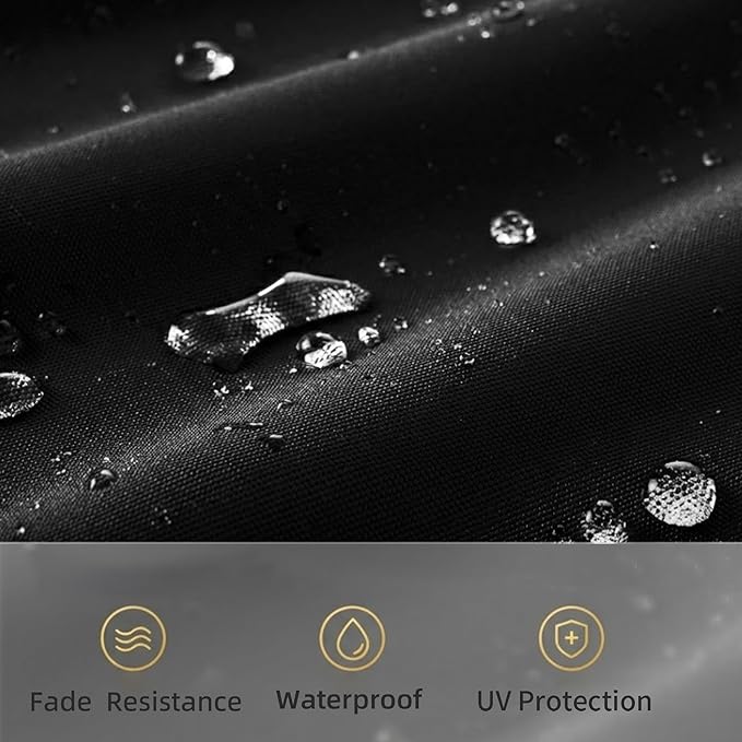 10 X 13 FT Cantilever Patio Umbrella with Base Included & Led Lights Outdoor Rectangle Offset Large Double Top Heavy Duty Umbrellas 360°Rotation for Pool Deck Backyard Garden,Black