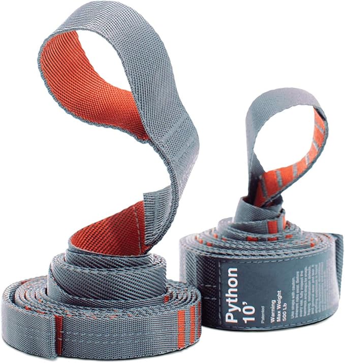 KAMMOK: Roo Double Hammock +Python 10' Bundle | Our Bestselling Hammock & Tree Friendly Straps | 100% Recycled Water Resistant Ripstop Fabric | Lifetime Adventure Grade Warranty, Pine Green