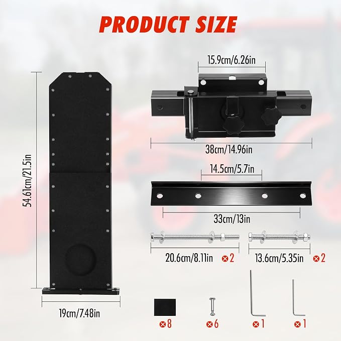 Universal Tractor Chainsaw Holder with Saw Scabbard, Heavy-duty Steel Chainsaw Mount, Fits All Chainsaw Sizes, No-Drill Farm Equipment Carrier for Tractor Loader Arm, UTV, ATV, Agricultural Machinery