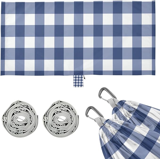Blue and White Checkerboard 330lb Capacity Camping Hammocks with Tree Straps Portable Hammock for Outside Patio Garden hamaca con Base para adultos