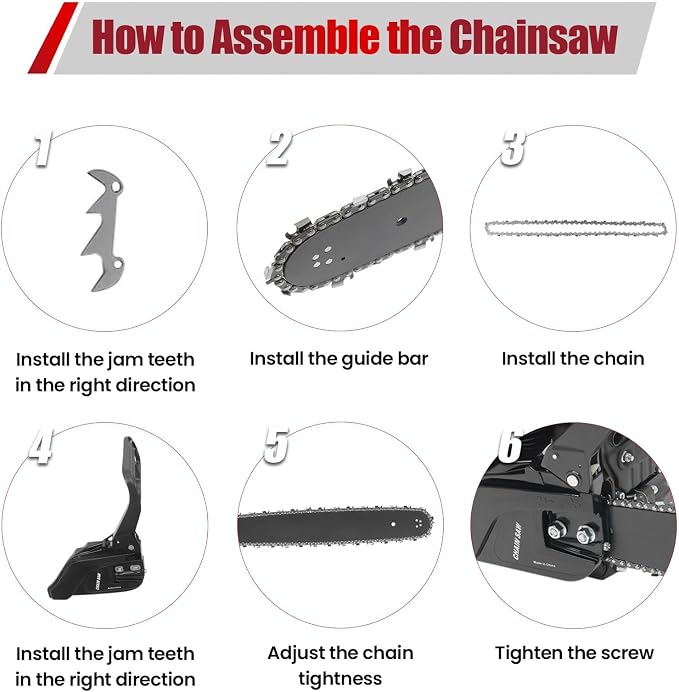 58CC 2-Cycle Gas Powered Chainsaw, 20-Inch Top Handle Chain Saw with Hand-Pull Start, Professional Wood Cutting Tools, Effectively Reduce Noise and Vibration