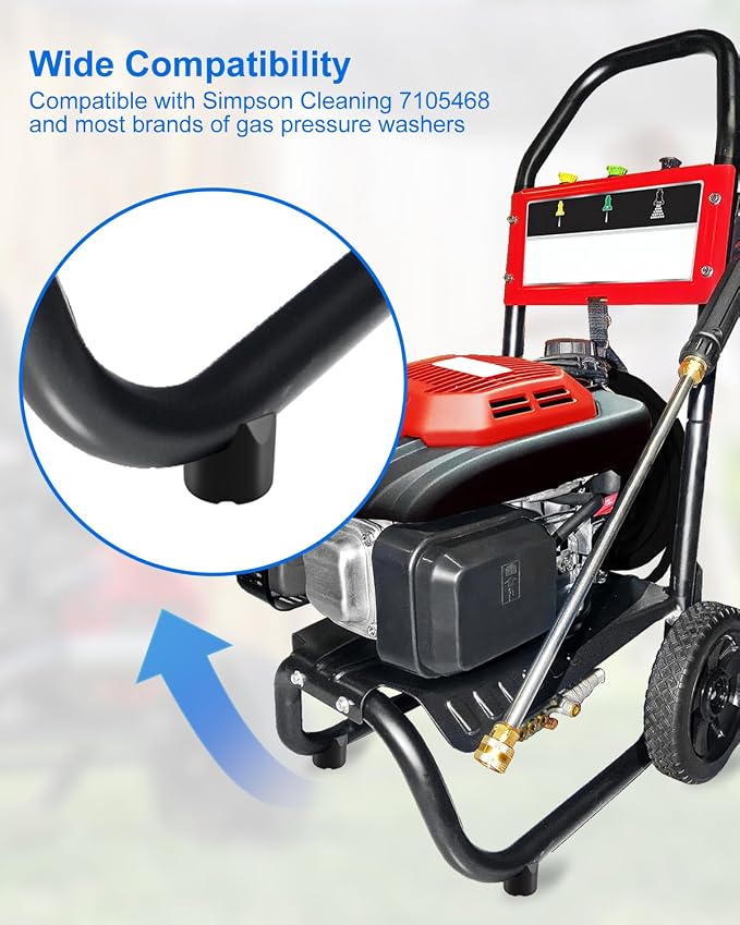 7105468 Pressure Washer Rubber Feet Compatible with Simpson Cleaning and Most Brands of Gas Pressure Washers, Anti-Vibration Non-Marking Isolator Kit with Screws & Hex Wrench
