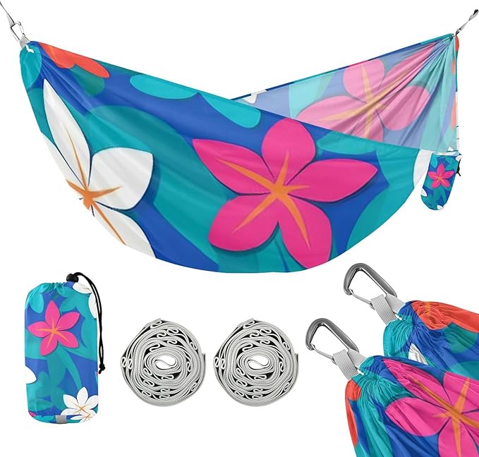 Summer Fresh Vivid Flowers 330lb Capacity Hammocks for Camping with Portabl Carry Bag Swing Hammock for Indoor Outdoor Patio soporte para hamacas para adultos
