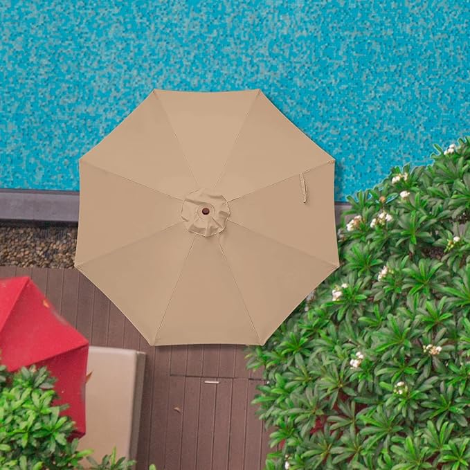 Patio Umbrella 9 ft Replacement Canopy for 8 Ribs-Canopy Only