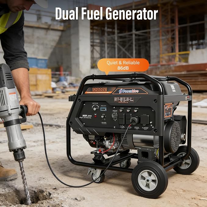 Dual Fuel Generator for Home Backup Outdoor Camping, Remote Electric Start, Transfer Switch Ready, RV & Emergency Ready, 11000 Watt Generators Gas and Propane