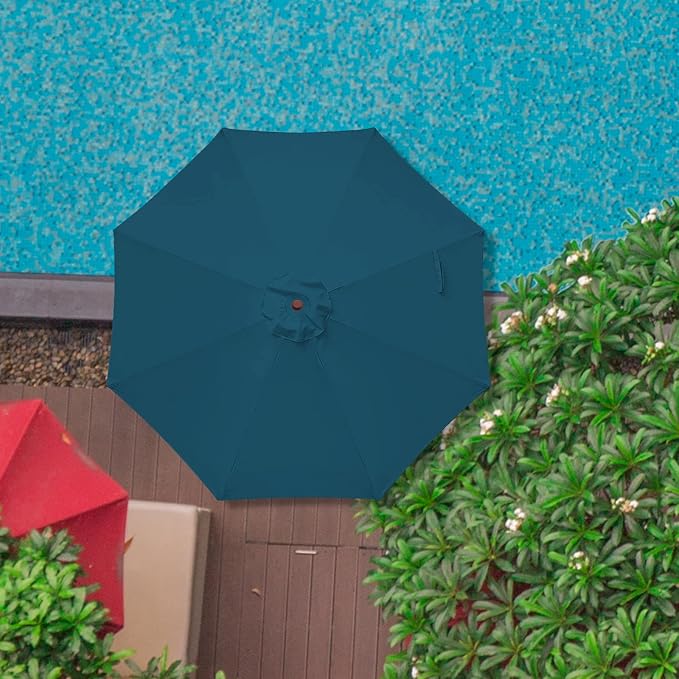 Patio Umbrella Replacement Canopy Only,Outdoor Table Market Yard Umbrella Top for Outdoor Umbrella Canopy