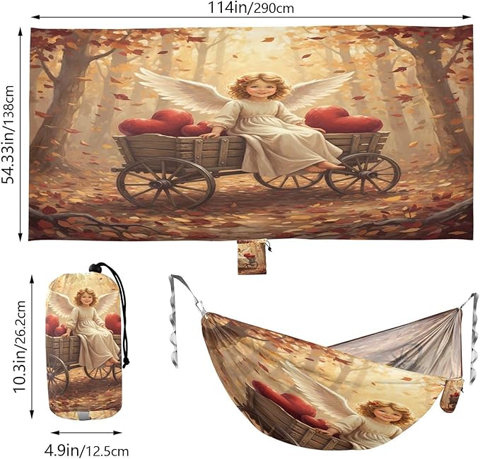 Hammocks for Outside Valentine's Day Elements Camping Hammock Portable Hammocks with Tree Straps and Carry Bag Camping Accessories for Hiking Beach Outdoor