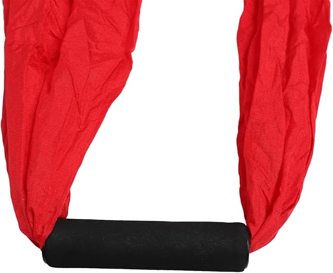 Aerial Yoga Swing Set, Polyester Cotton Yoga Hammock Set, Adjustable Improve Flexibility Yoga Hammock for Physical Exercise (Red)
