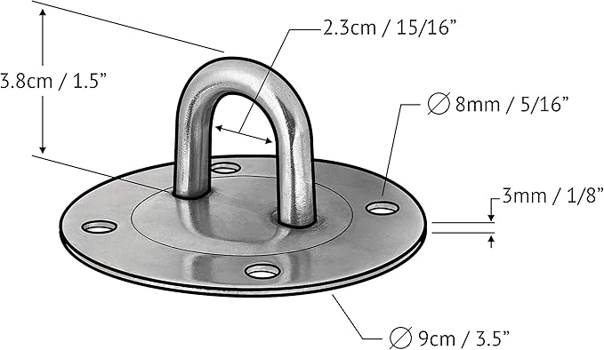 Hammock Hanging Brackets (INOX)