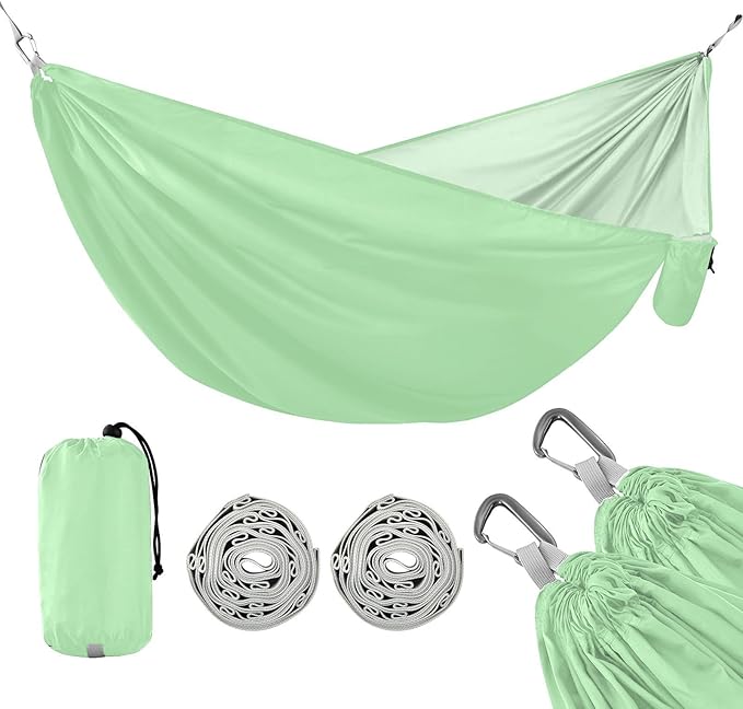 Tender Green 330lb Capacity Hammocks Cloth Hammock for Patio Backyard Lounge Base Base de hamaca para adultos