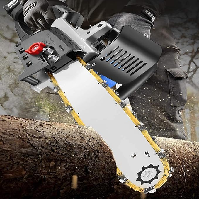 Cordless Chainsaw 16 7800mAh Power, 4800W Power, Dual Battery Drive, Used for Cutting and Felling Branches and Wood