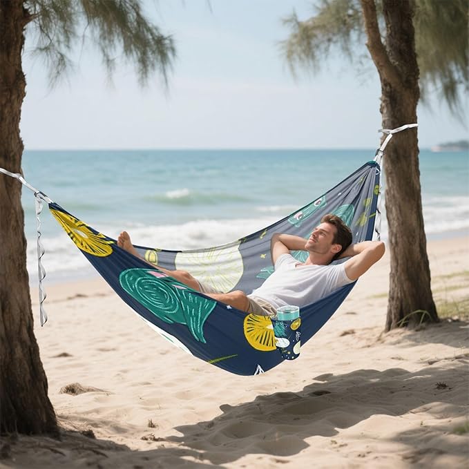 Space Aliens Cats Green 330lb Capacity Hammocks with Hanging Ropree Hammock for Indoor Outdoor Patio hamaca para Camping 0 a 24 Meses