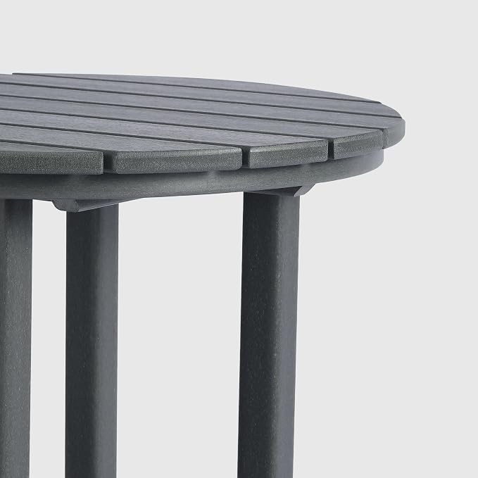 WestinTrends Malibu 42" Counter Height Round Outdoor Patio Bistro Bar Table, Gray