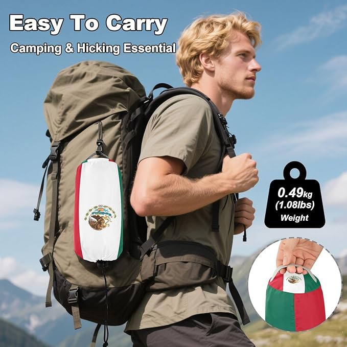 National Flag of Mexico Hammocks with Portabl Carry Bag Backyard Hammock for Indoor Outdoor Patio