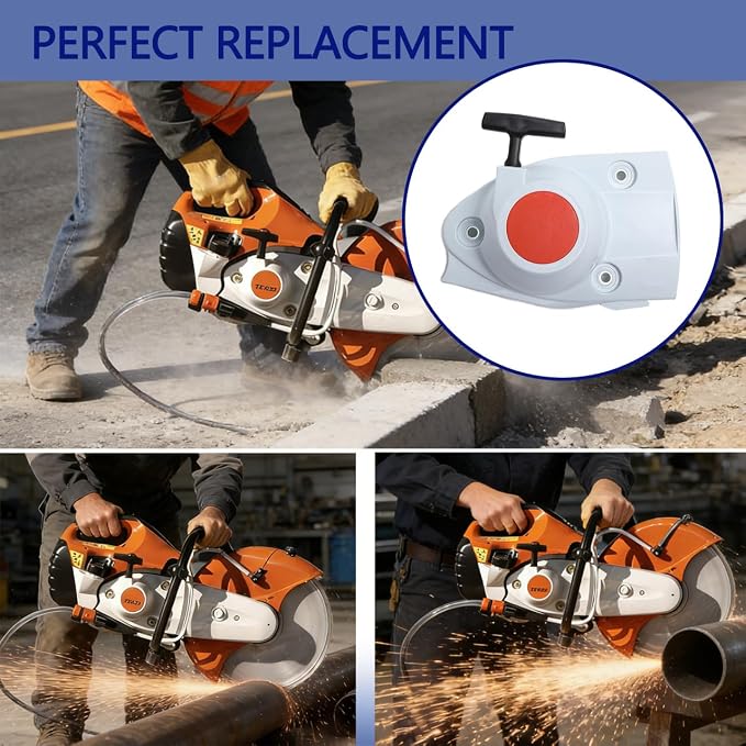 Recoil Starter for Stihl Chainsaw TS410 TS420 TS480i TS500i Concrete Cut-Off Saws, Replaces 4238-190-0300 4238-190-0404, 3 Pack