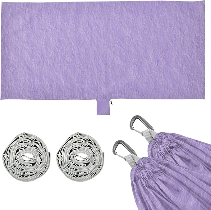 Purple Solid Color 330lb Capacity Outdoor Hammocks with Hanging Rope Cloth Hammock for Outside Patio Garden accesorios para campamento
