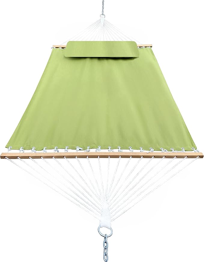 Classic All-Weather Outdoor Hammock with Pillow Sunbrella® Fabric Deluxe Size (Spectrum Kiwi (#48023-0000))