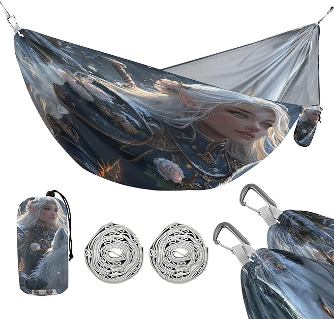 Game Anime Winter Playroom Wolf Outdoor Hammock Foldable Swing Hammock for Indoor Outdoor Patio