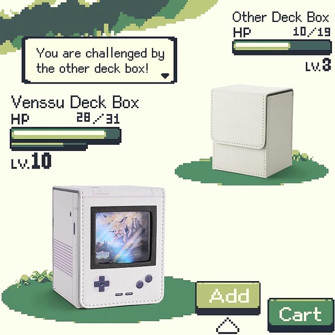 Venssu Green Retro Gaming Console Appearance Deck Box and Chinese Takeout Deck Box Bundle