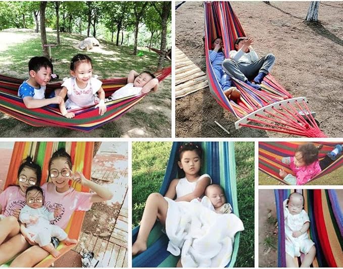 MaGiLL Hammock Outdoor Anti-Rollover Children Adult Sleeping Home Student Dormitory Balcony Park Swing Hammock (Color : B, Size : 200 * 80cm) (B 200 * 80cm)