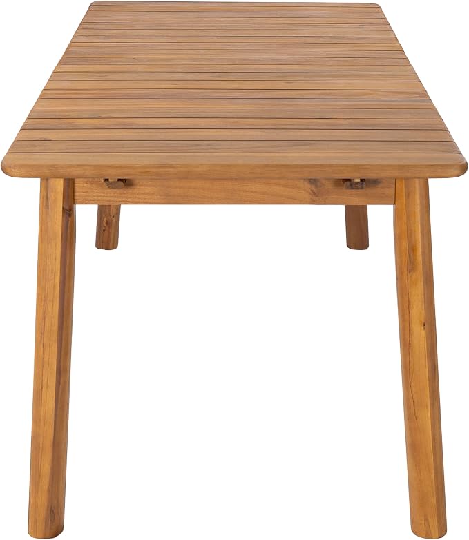 Christopher Knight Home Josie 7 Piece Acacia Wood Outdoor Dining Table Set for 6, Extendable Dining Table and 6 Armless Chairs Set with Slatted Design, Outdoor Patio Furniture Set for Dinner, Teak