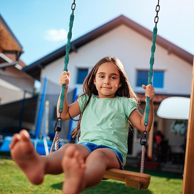JACNITAD 64inch Hanging Swing Chair Chain (2)+ 4 Free Quick Links, 1000LB Load Bearing,Indoor and Outdoor Playground Swings, Hammocks, Sandbags Swing Chains