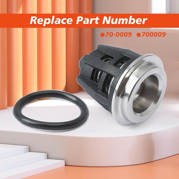 6PCS 70-0009 Pressure Washer Pump Check Valve Kit Replacement for Mi-T-M for InterPump 47 49 50 51 Series 758-543 36.7032.01 Kit01 K01, Replace 700009