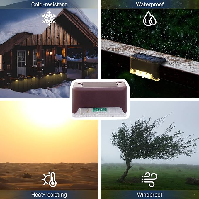 Solar Deck Lights Outdoor Waterproof led Patio Fence Step Stairs Decorate Illumination Garden Backyard Landscape Terrace armrest