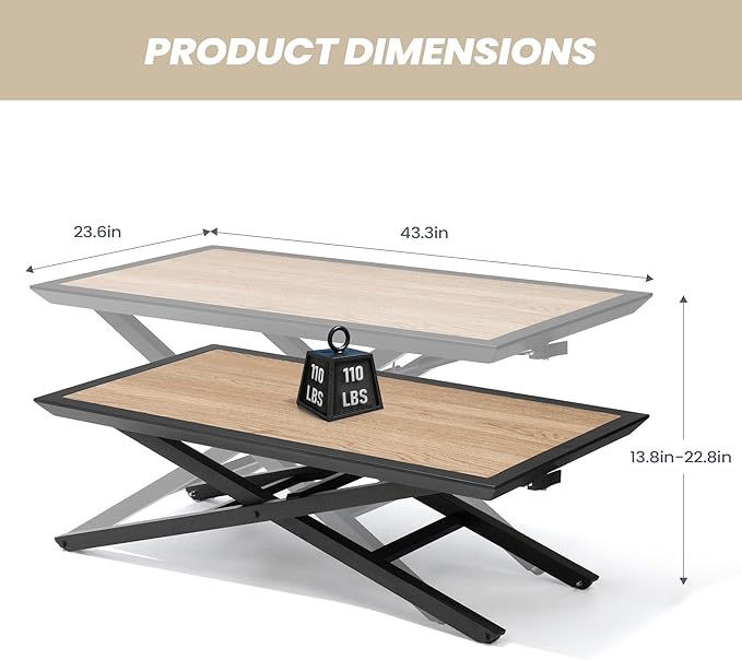 7PCS Patio Furniture Set, Oversized Outdoor Sectional Furniture with Metal Frame, 6-Seats Conversation Set with Height Adjustable Coffee Table for Outdoor