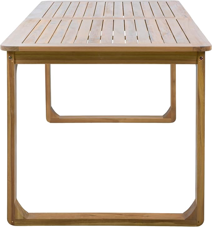 Christopher Knight Home Samma Acacia Wood Outdoor Dining Set for 6, Patio Dining Table Set for 6, Outdoor Dining Table and Sled Base, Dining Chairs with Cushion + Wicker Backrest, Teak+Brown+Grey