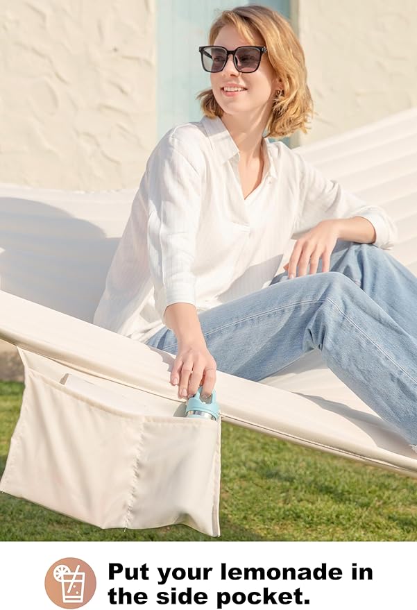 Fabric Hammock with Stand (Beige)