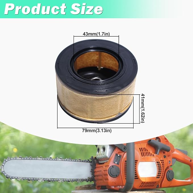 Air Filter Tune Up Kit for Stihl MS261 MS271 MS291 MS311 Chainsaw, Adefol Air Filter + Spark Plug + Fuel Filter + Fuel Line + Bar Nut Replacement Parts Replace 1141 120 1600