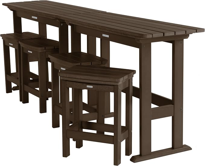 Highwood Lehigh 6pc Counter Height Balcony Set, Weathered Acorn