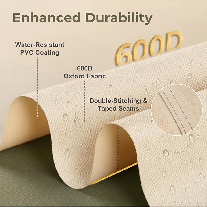 BPS Patio Furniture Cover for Outdoor Table and Chairs, 600D Waterproof and Anti-UV Patio Sectional Set Cover for Outside General Purpose Furniture, 86''L x 86''W x 32''H