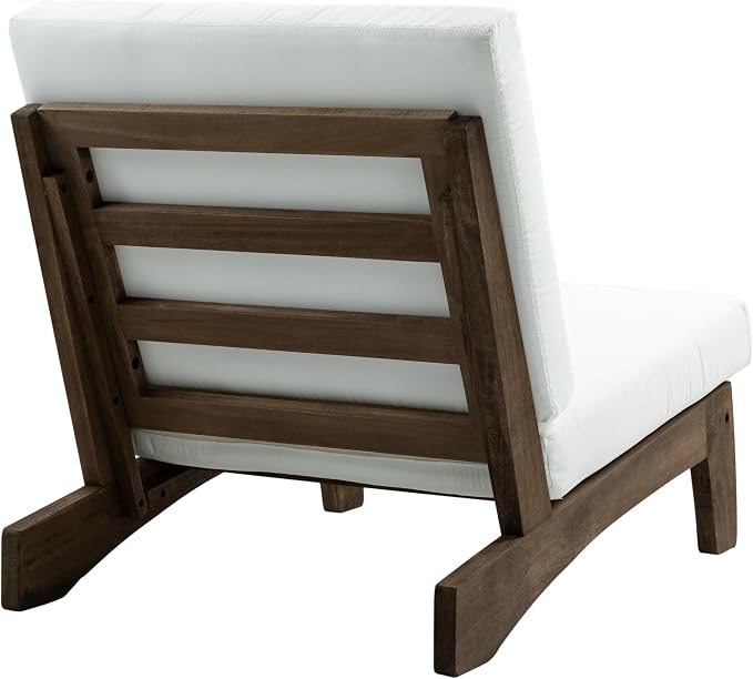 3 Piece Wood Outdoor Chairs Patio Bistro Set with Side Table, All Weather Outdoor Furniture Patio Sofa Chair Backyard Seating Group - Beige