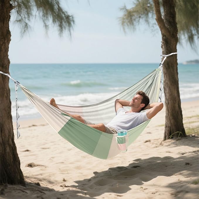Pink Green Square 330lb Capacity Hammocks with Tree Straps Backyard Hammock for Camping Travel Accessories amacas para patios con Base de adultos