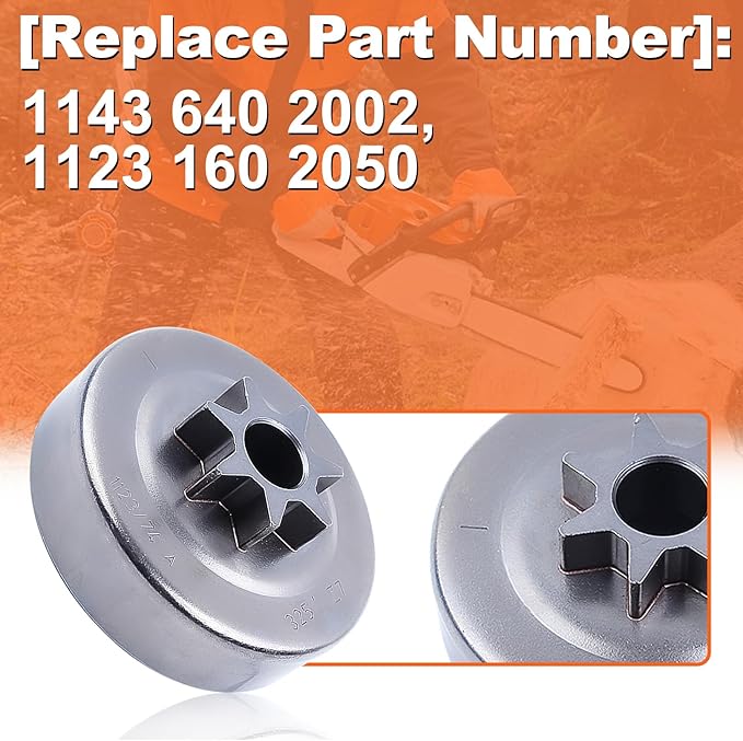 .325"-7T Clutch Drum Spur Sprocket Cover Kit for Stihl MS231 MS251 MS241 MS231C MS241C MS251C Chainsaw 1143 640 2002