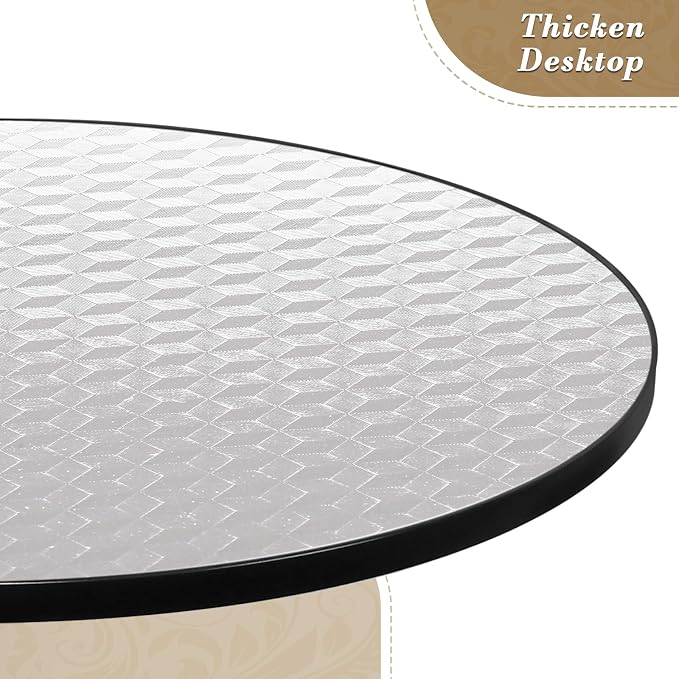 Athena Collection Modern Bar Table Round Top Height Adjustable, Tall Bistro Pub Cocktail Table Height Top and Sturdy Base, Suitable for Home Kitchen Pub Restaurant Outdoor, Silver