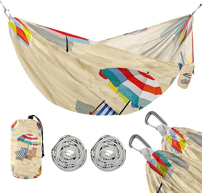 Summer Beach Loungers Cartoon 330lb Capacity Outdoor Hammock with Portabl Carry Bag Indoor Hammock for Camping & Hiking Essential hamacas para Patio