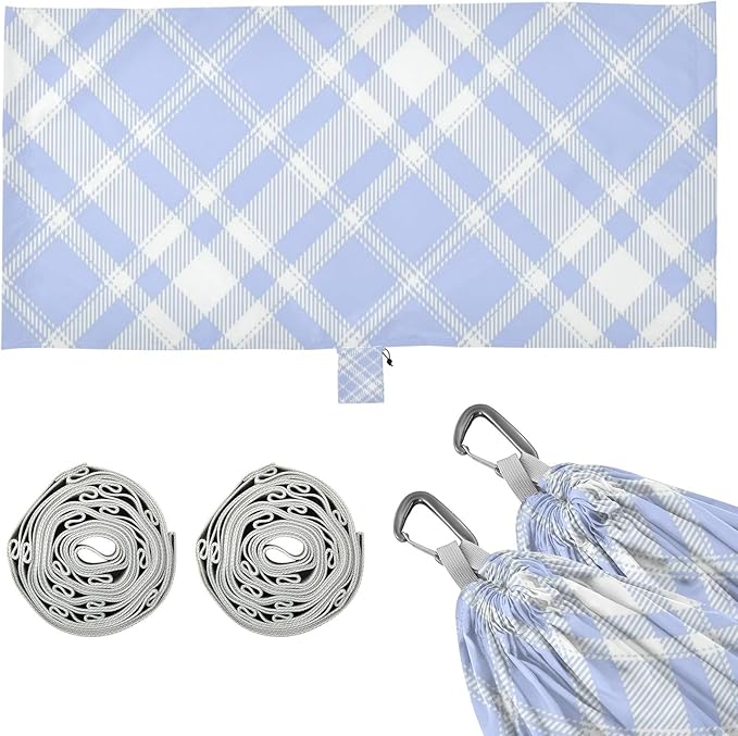 Blue Striped Mesh 330lb Capacity Camping Hammocks with Hanging Rope Indoor Hammock for Indoor Outdoor Patio hamaca para adultos