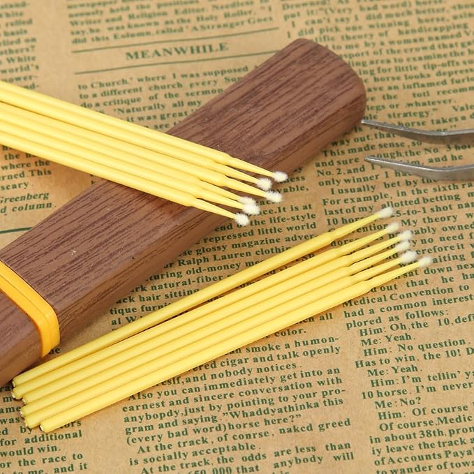 Pollinator Brush for Plants,Hand Pollination Tool for Garden,Fruit Trees,Flowers & Vegetables | Essential Pollinator Garden Accessories,100PCS(Yellow)