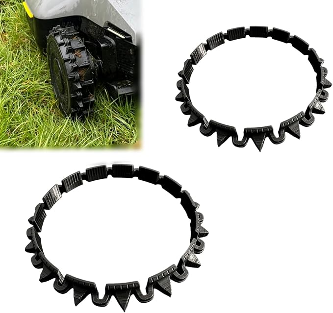 Traction Boost Ring Improved Wheel Traction Compatible with Mammotion Yuka Mini and Stability for Robotic Lawn Mowers