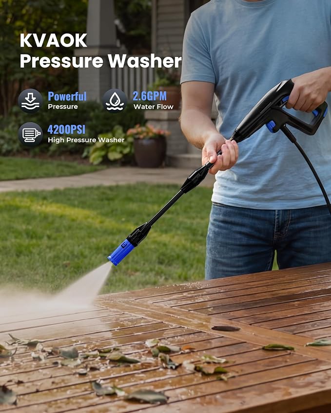 Pressure Washer, 4200 PSI 2.6 GPM Power Washer with 23FT Hose, Foam Cannon, Portable Pressure Washers Ideal for Driveway, Patio, Deck, Fence and Car Wash Home Cleaning
