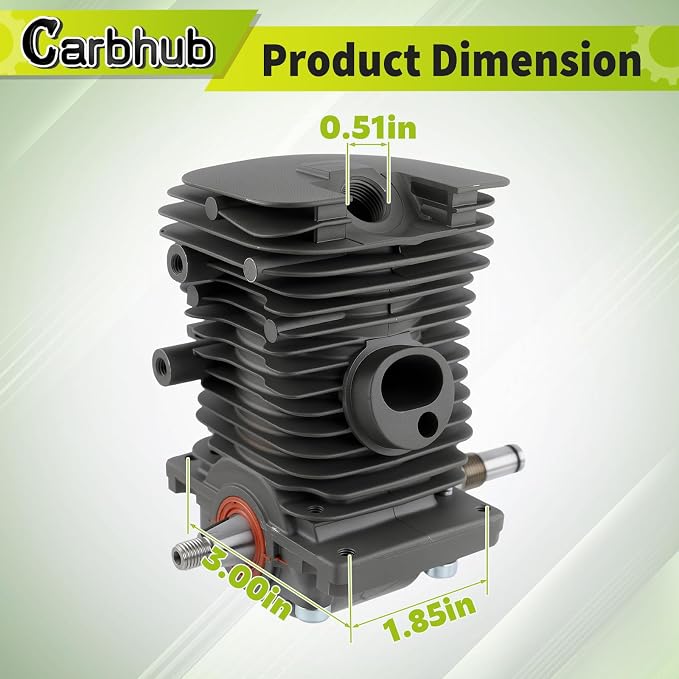 Carbhub MS180 Cylinder Piston Crankshaft for Stihl MS170 MS180 018 Chainsaw Engine Motor Cylinder Replaces 1130 020 1208, 1132 030 0402