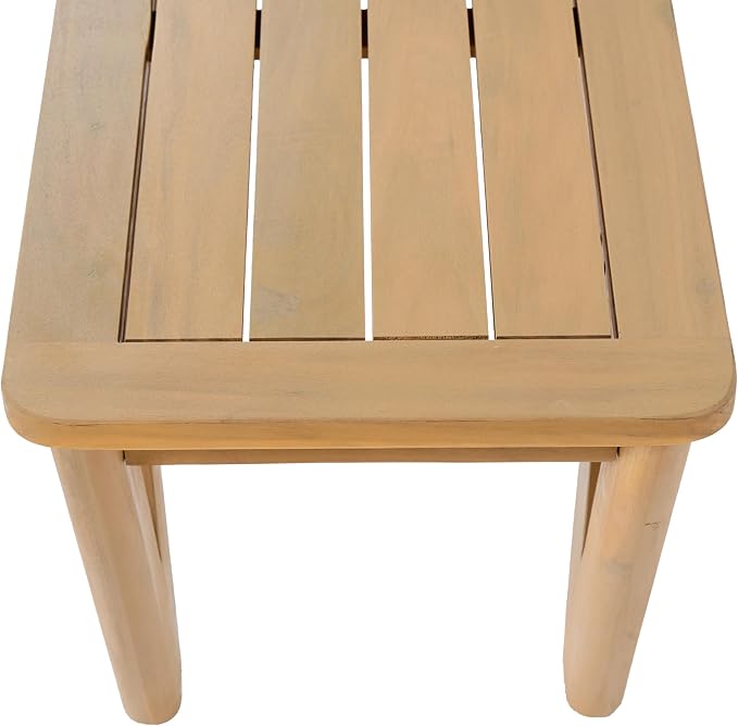 Christopher Knight Home Della Acacia Wood Dining Table Set for 6, 6 Piece Outdoor Dining Set with 70.75" Dinner Table, Bench and Armless Chairs, Patio Furniture Set for Dinner, Light Teak+Black