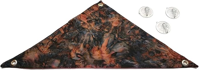 Hammock for Bearded Dragons, Brown Maroon Batik Fabric with Suction Cup Hooks