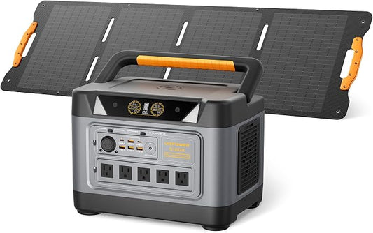 UDPOWER S1200 1190Wh Solar Generator Kit with 120W Panel, 1200W Power Station, for Home Backup RV Outdoor, Emergency Power Backup